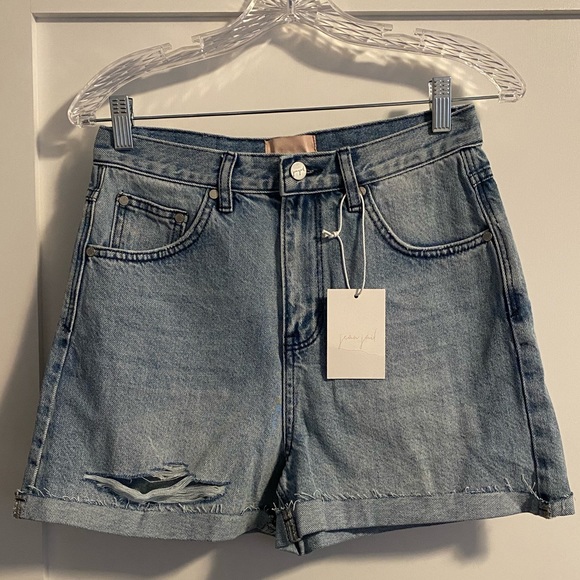 Classic Light Blue Jean Shorts - Picture 3 of 5